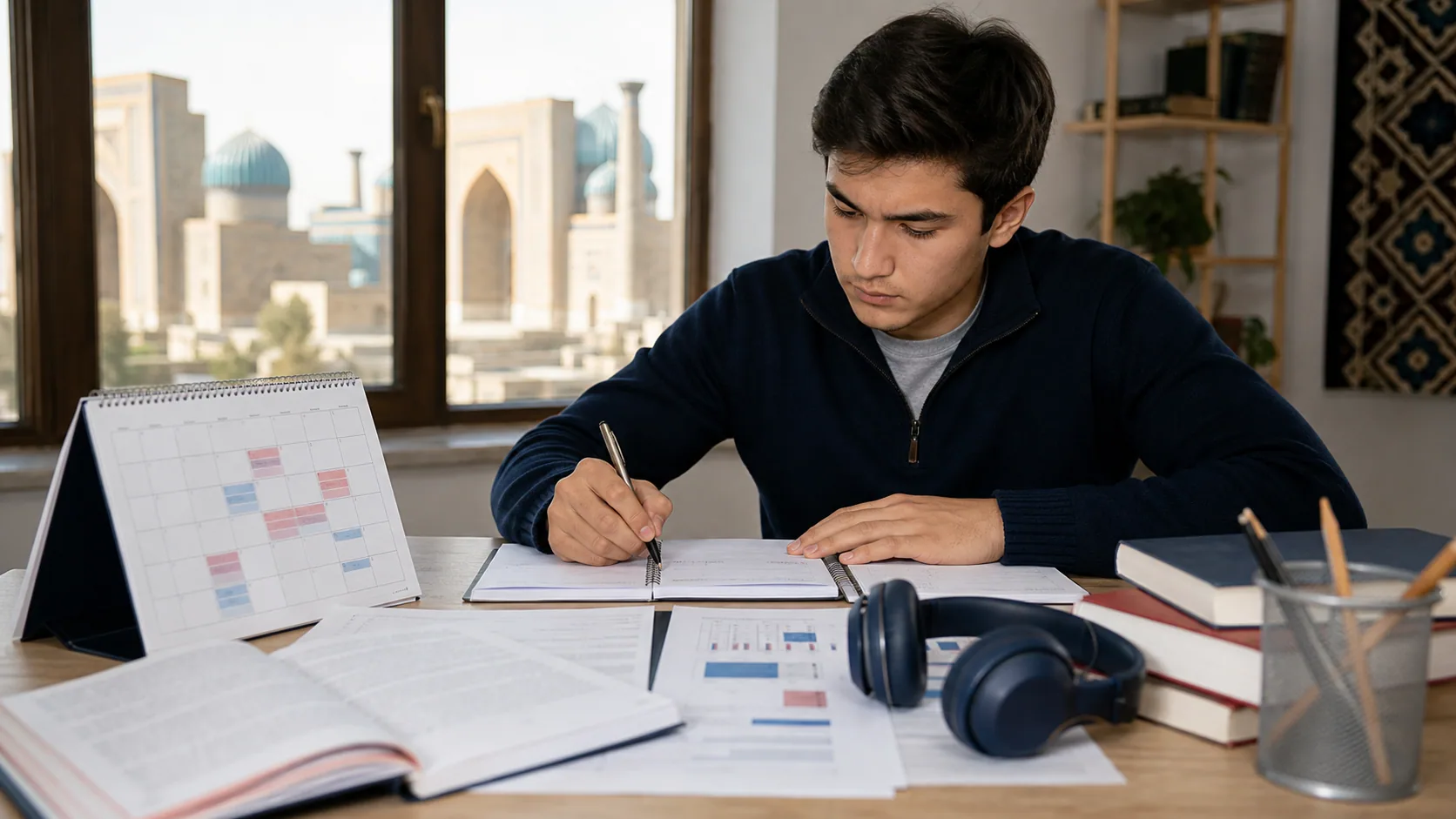 IELTS 7.0 maqsadi uchun tayyorgarlik rejasini tuzayotgan talaba